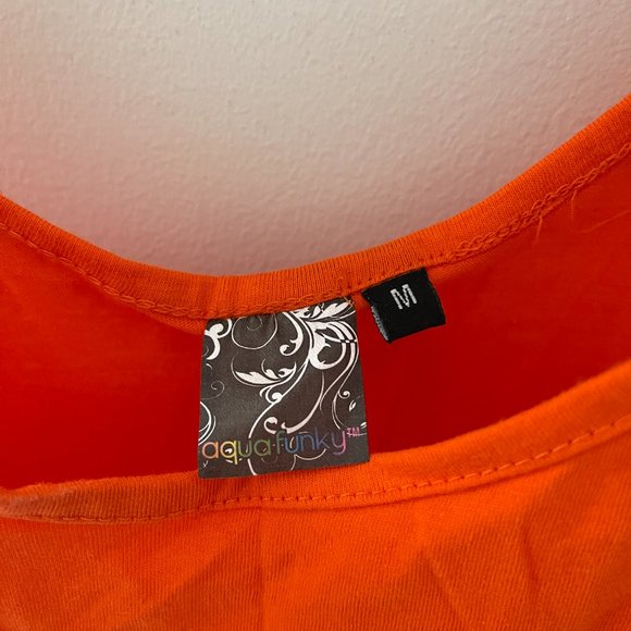 Bright Orange Summer Tank Top Dress - Picture 2 of 2